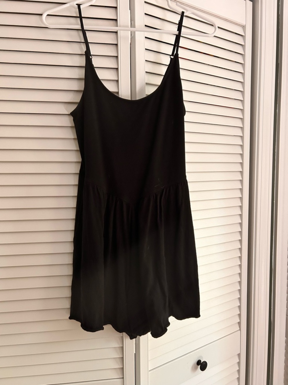 aerie black athleisure romper